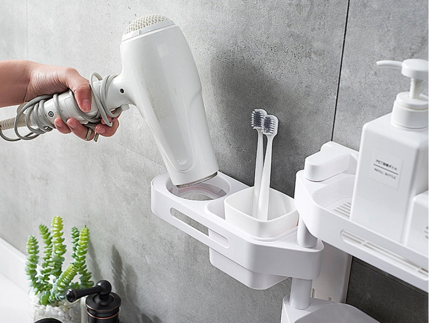 Rotating wall-mounted storage box kitchen bathroom toilet debris plastic punch-free storage finishing box