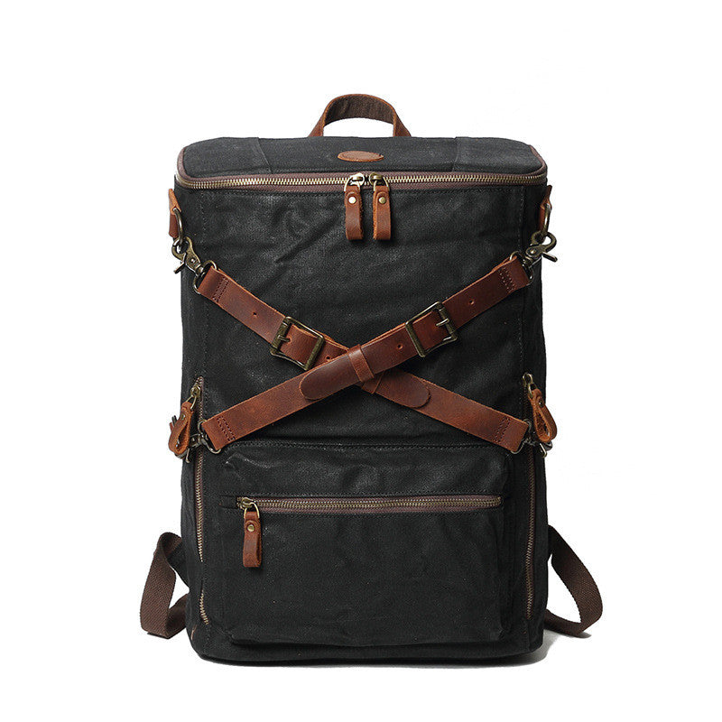 Men's Vintage Leather Canvas backpack