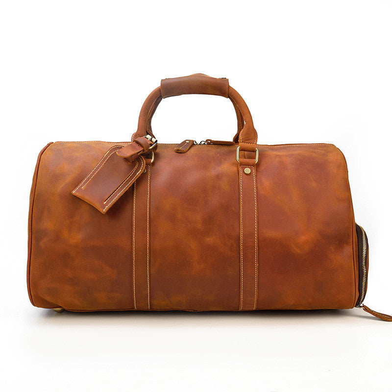 Leather Travel Retro Duffel Bag - Joyscore