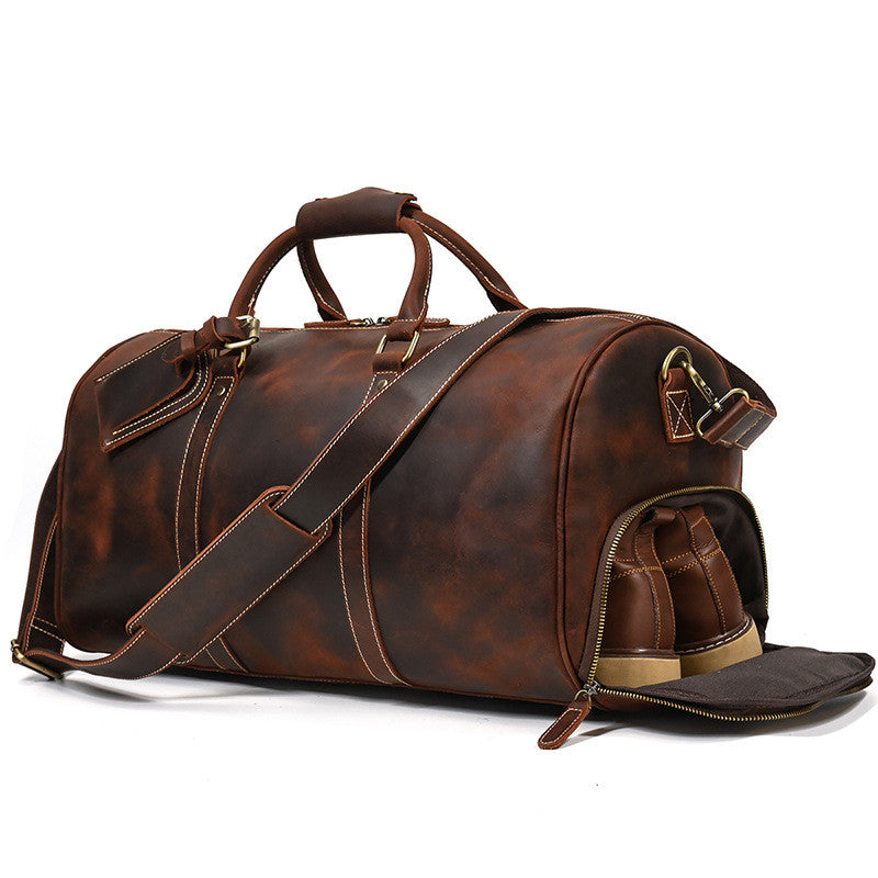 Leather Travel Retro Duffel Bag - Joyscore