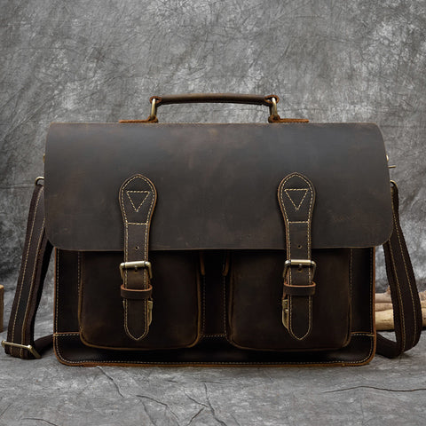 Men's Leather Satchel Bag