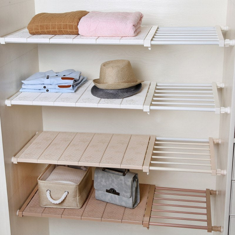 Space-saving Adjustable Wall-mounted Kitchen Closet Storage Rack