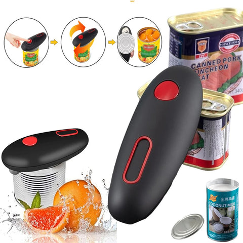 Electric Can Opener Automatic Jar Bottle Can Machine One Touch Portable Kitchen Hand Free Opening Opener Tool Gadgets - Joyscore