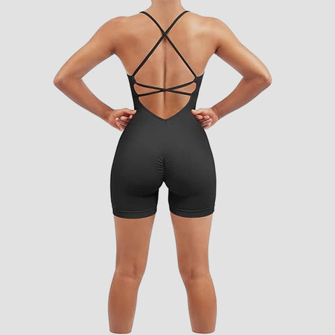 Seamless Sexy Peach Hip One-piece Fitness Clothes Thread Quick-drying