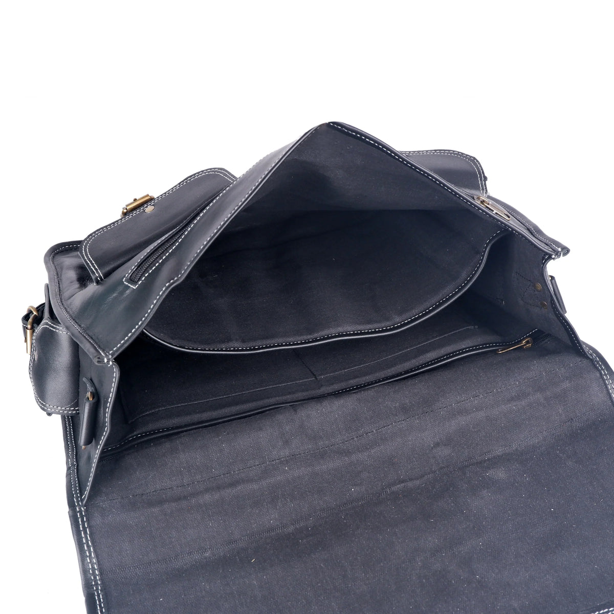 Retro Black Messenger Bag - Joyscore