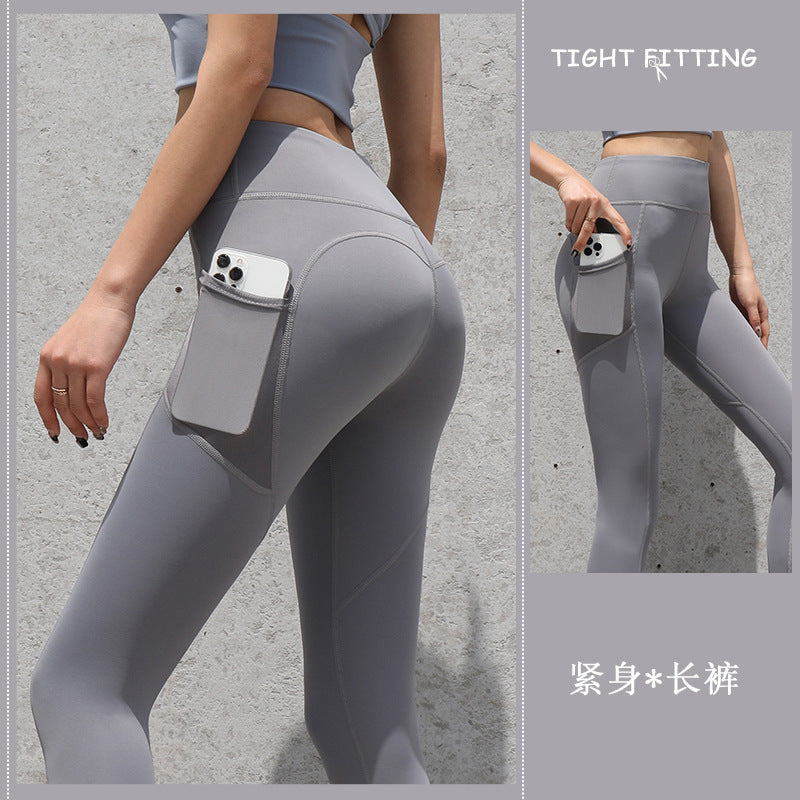 Seamless High-Waist Leggings with Pockets