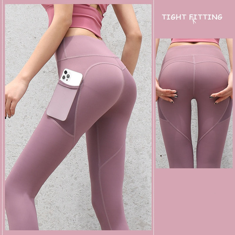 Seamless High-Waist Leggings with Pockets