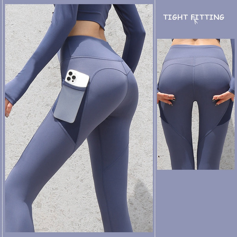 Seamless High-Waist Leggings with Pockets