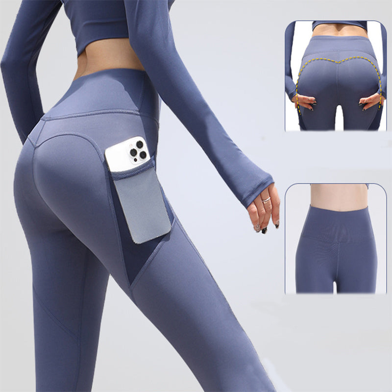 Seamless High-Waist Leggings with Pockets