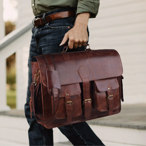 Messenger Leather Bag - Joyscore