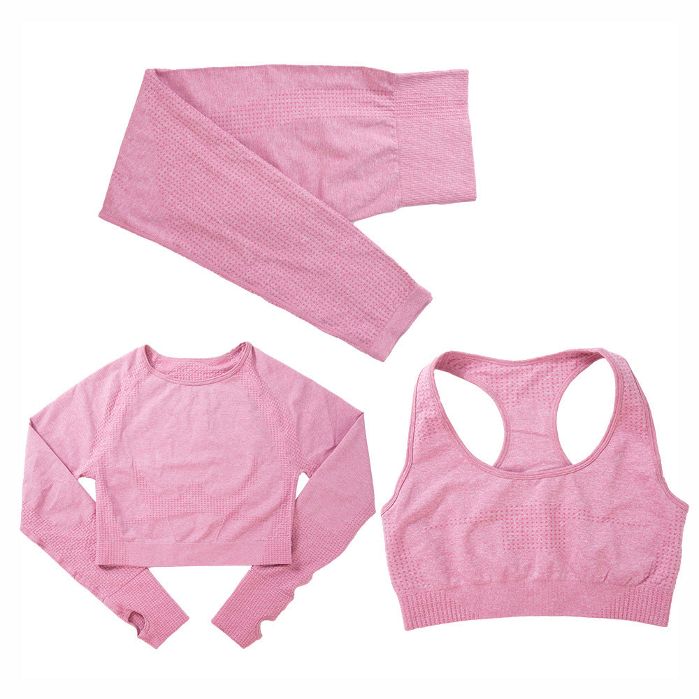 Jacquard Yoga Clothes Three-piece Quick-drying Sports Underwear