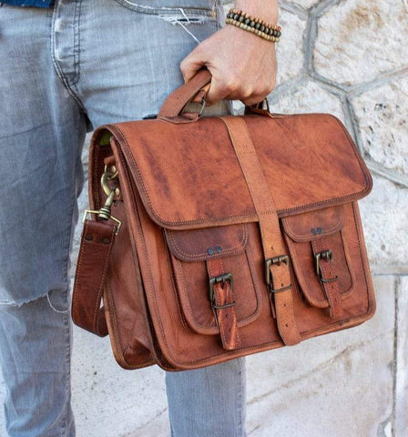 VINTAGE LEATHER OFFICE BAG - Joyscore