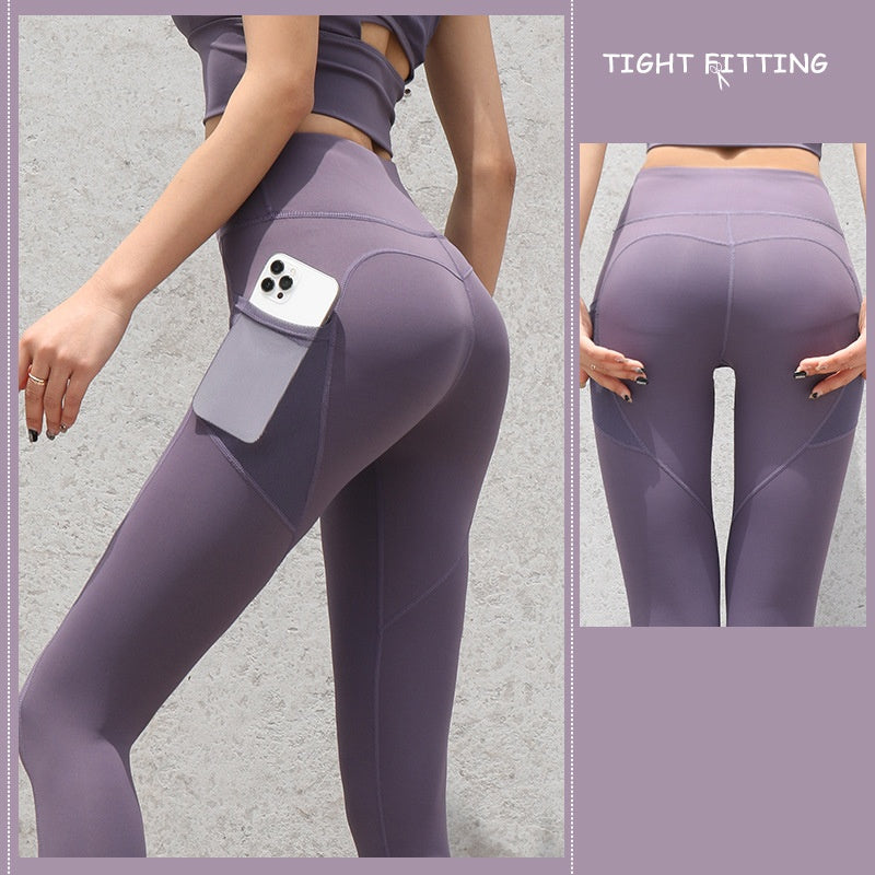 Seamless High-Waist Leggings with Pockets