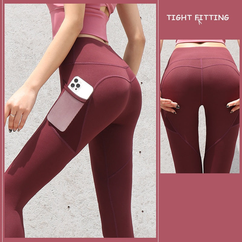 Seamless High-Waist Leggings with Pockets