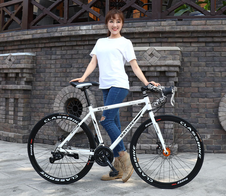 Aluminum Alloy Road Bike 21 Speed Bend Put Double Disc Brake