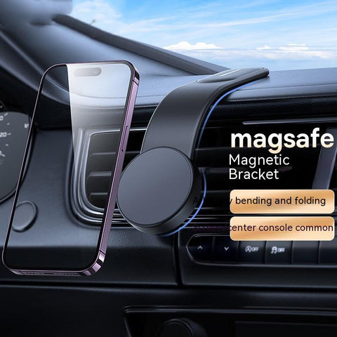 Magnetic Bendable Car Mobile Phone Holder Wireless Charger Phone Holder 15W Car Dash Mount Compatible With Phone - Joyscore