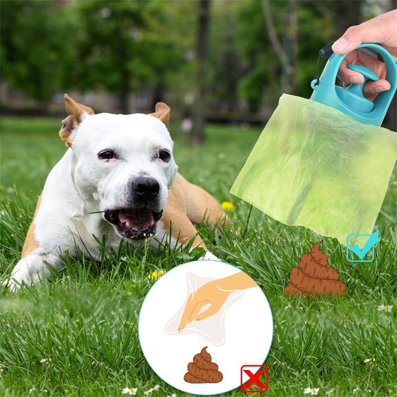 Portable Lightweight Dog Pooper Scooper With Built-in Poop Bag Dispenser Eight-claw Shovel For Pet Toilet Picker Pet Products - Joyscore