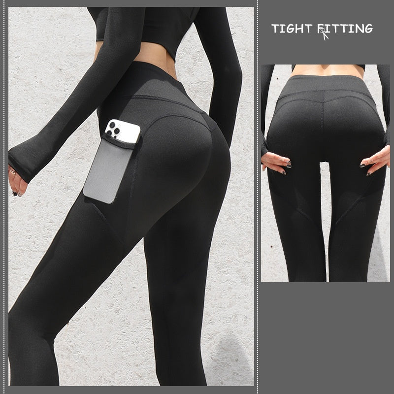 Seamless High-Waist Leggings with Pockets