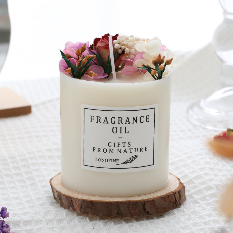 Dried Flowers Decor Candles - Joyscore