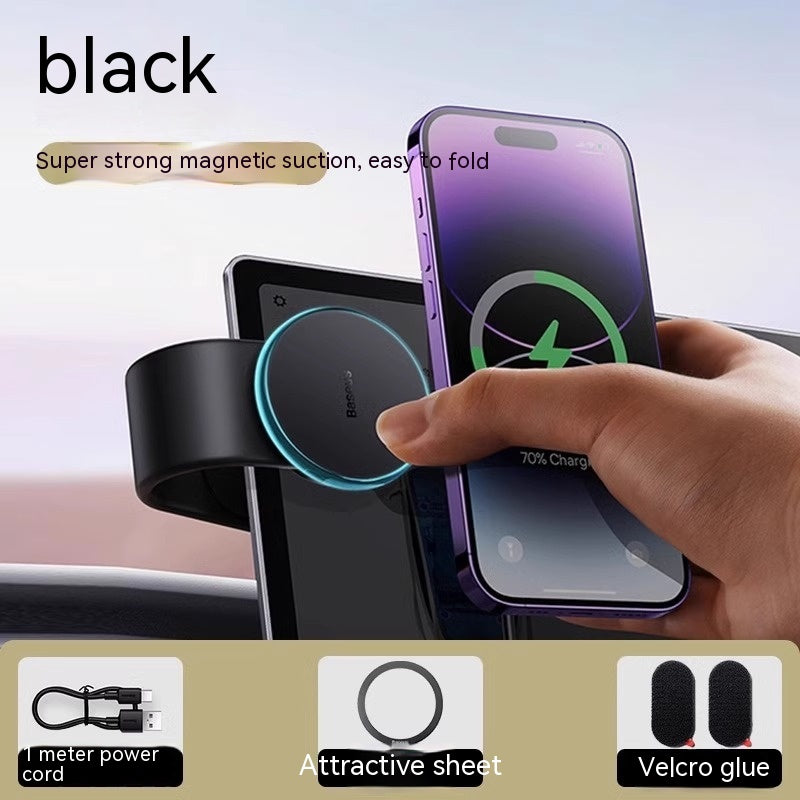 Magnetic Bendable Car Mobile Phone Holder Wireless Charger Phone Holder 15W Car Dash Mount Compatible With Phone - Joyscore