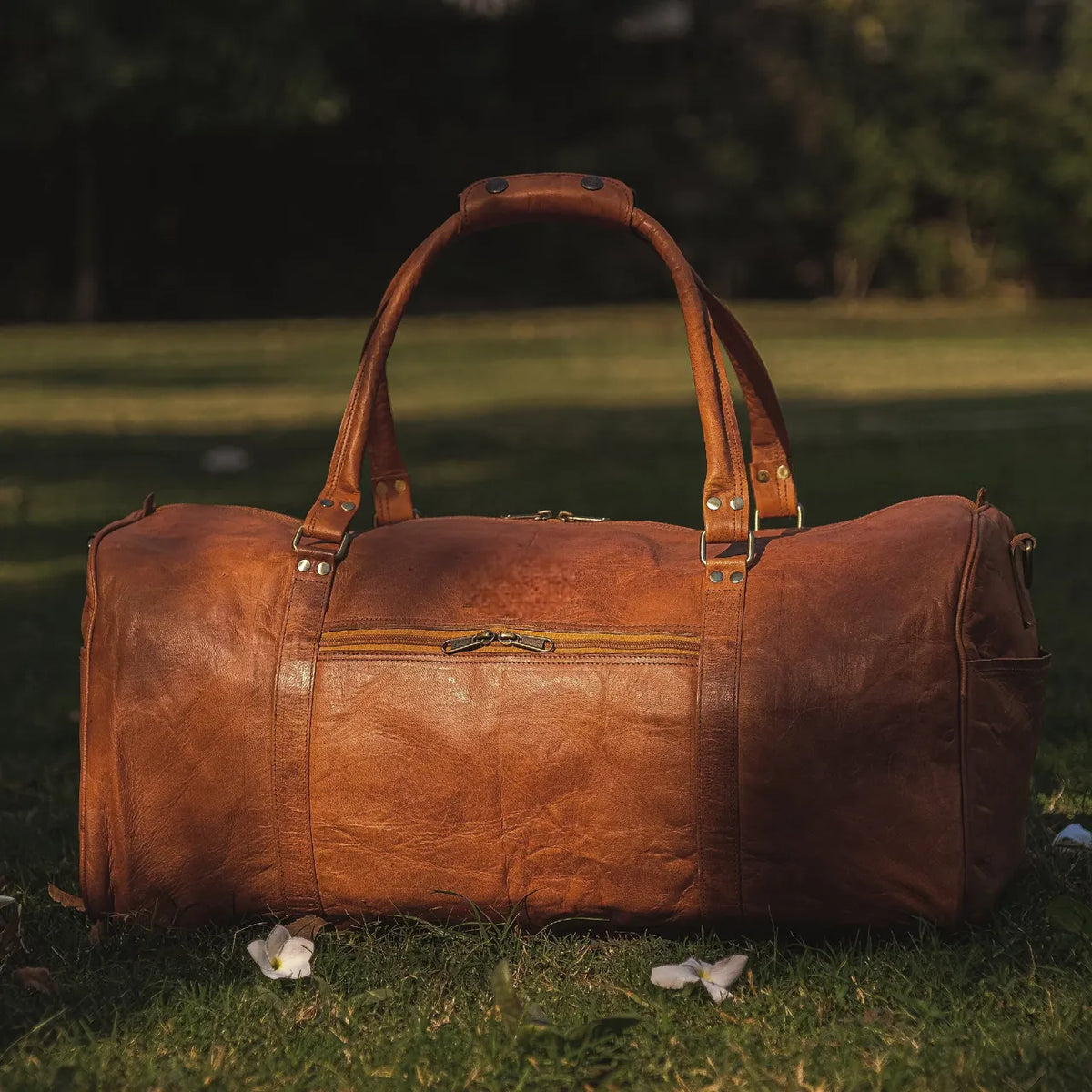 Leather Duffle Bag - Joyscore