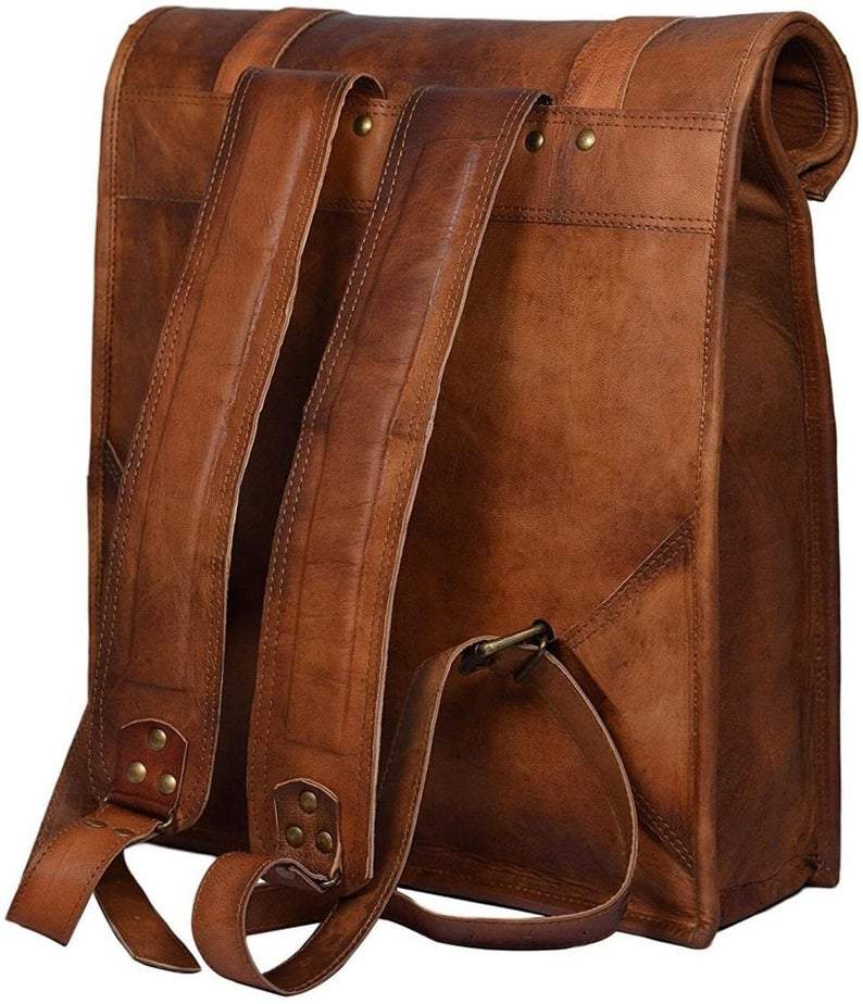 LEATHER ROLLING TRAVELLERS BACKPACK - Joyscore